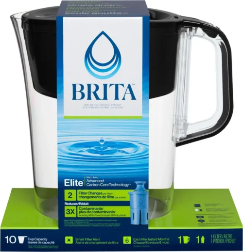 Alternative view of Brita Tahoe Water Pitcher with Elite Filter - Black