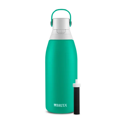 Brita Premium Filtering Water Bottle - Stainless Steel, 32oz - Jade