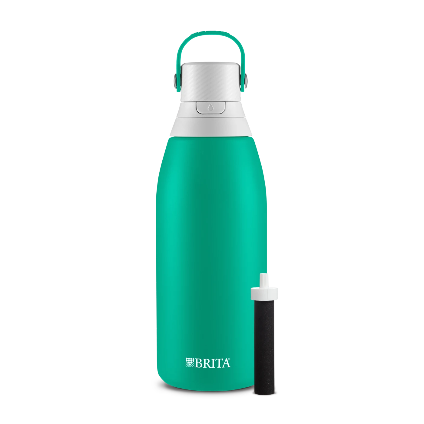 Brita Premium Filtering Water Bottle - Stainless Steel, 32oz - Jade