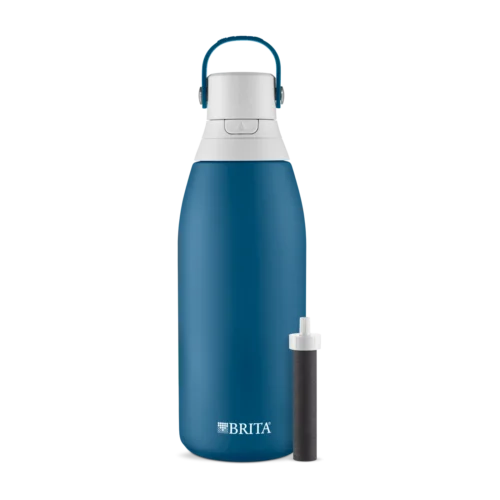 Brita Premium Filtering Water Bottle - Stainless Steel, 32oz - Marina