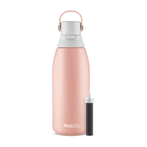 Brita Premium Filtering Water Bottle - Stainless Steel, 32oz - Rose