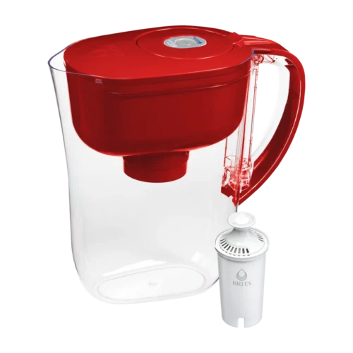 Brita Denali Water Pitcher with Original Filter - Red