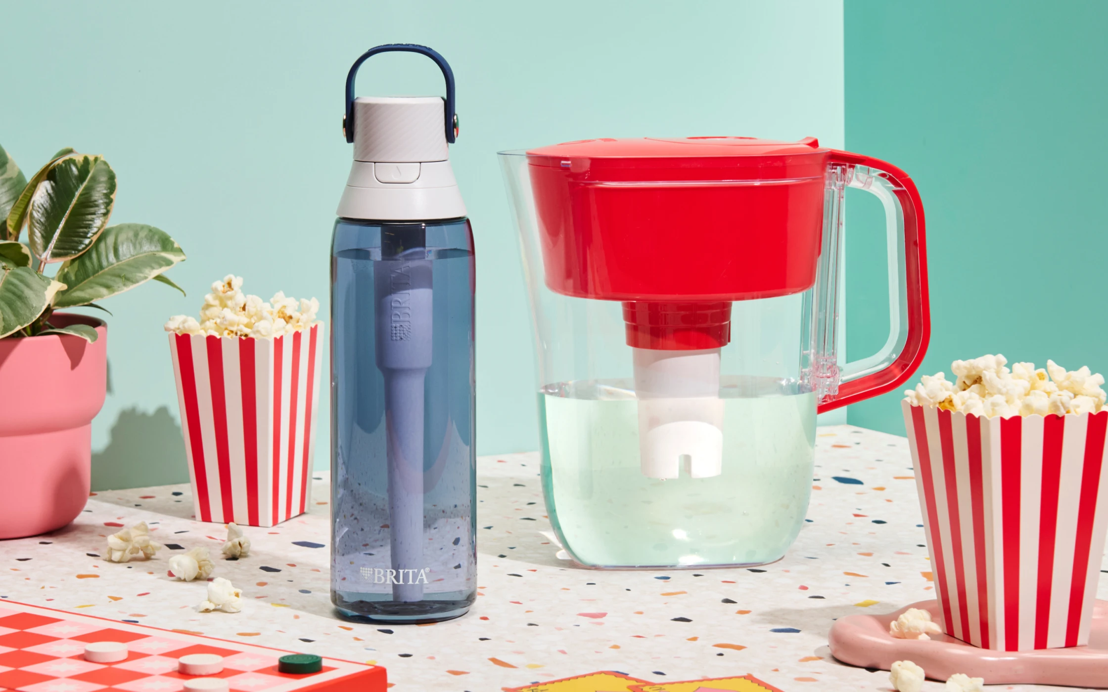 Brita Denali Water Pitcher with Original Filter - Red - Image 3