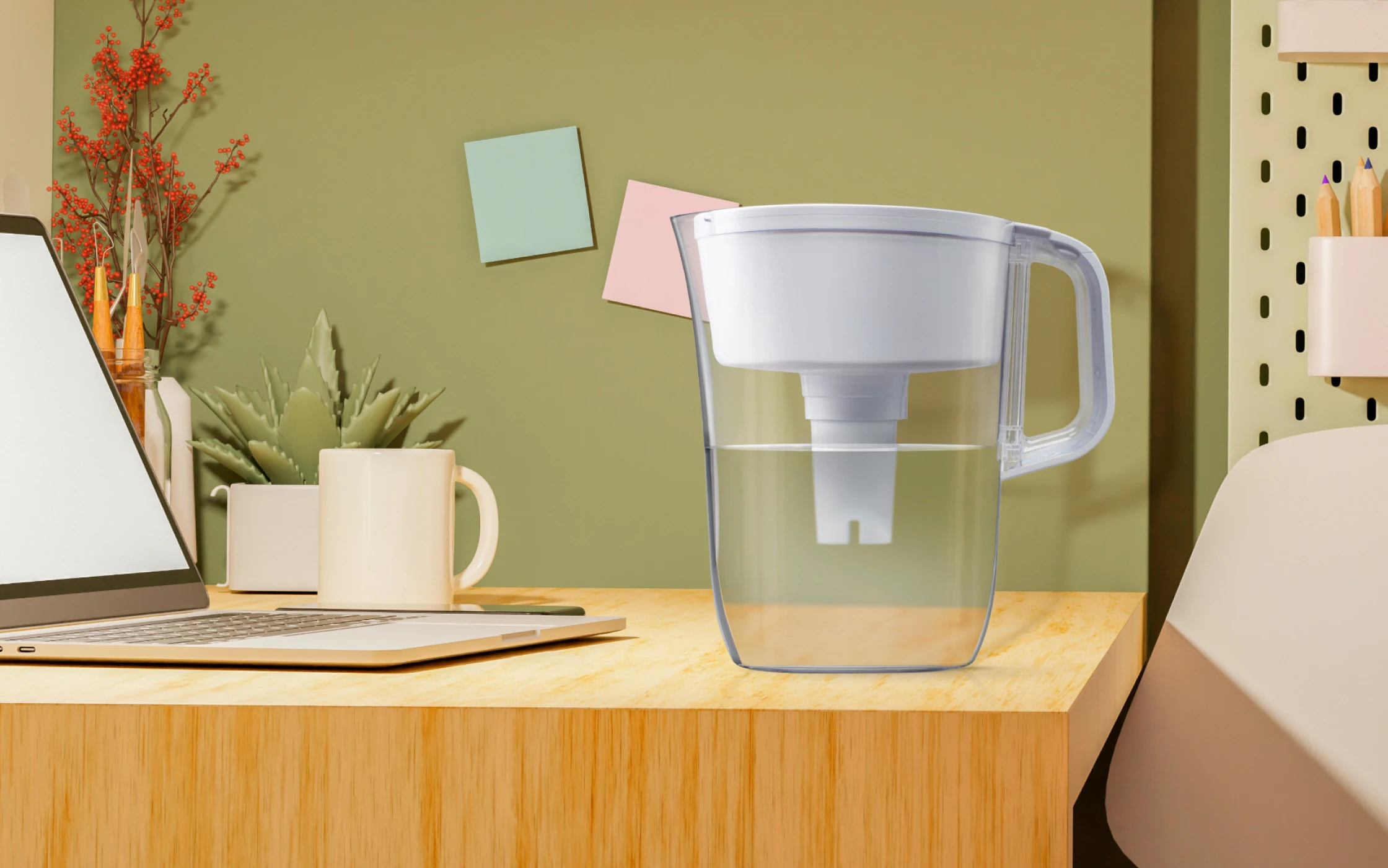 Brita Tahoe Water Pitcher with Original Filter - White - Image 3
