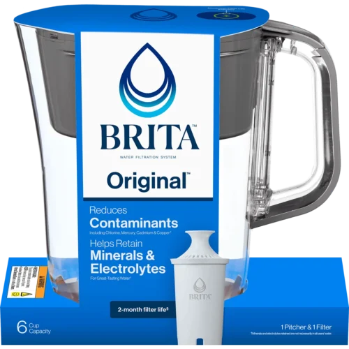 Alternative view of Brita Denali Water Pitcher with Original Filter - Slate Gray