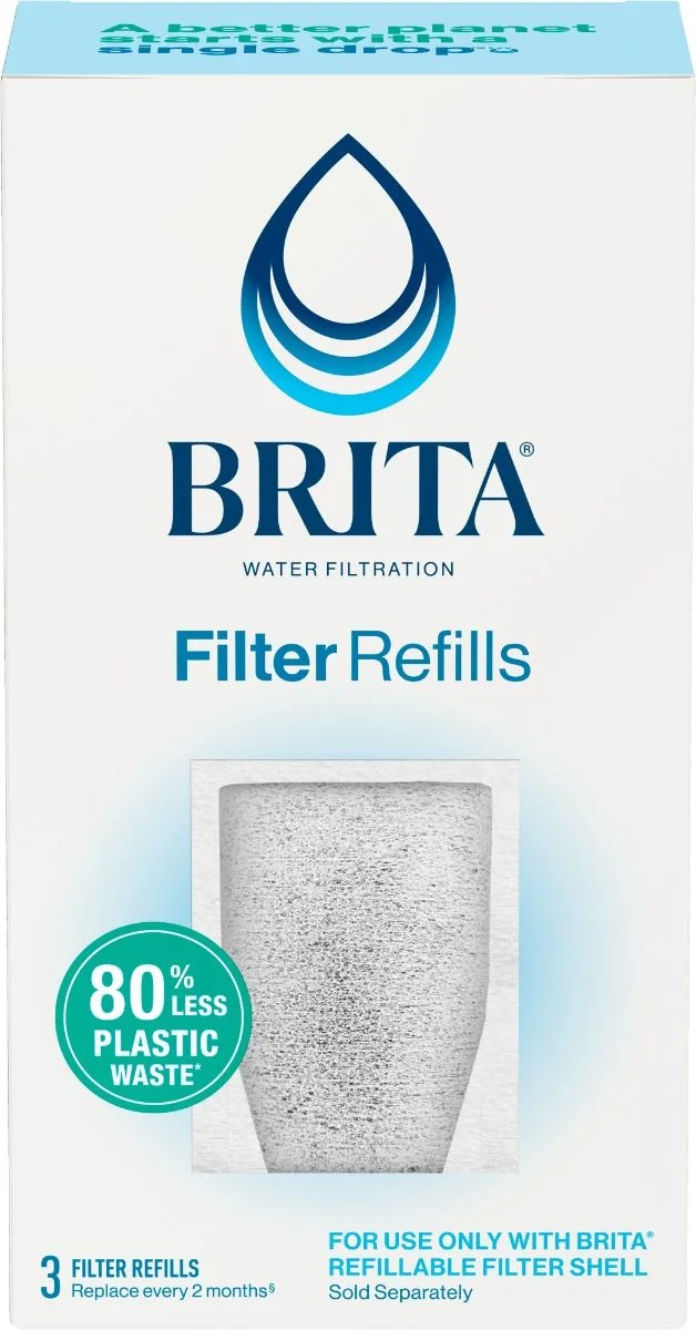 Brita Refillable Water Filtration System Filter Refills, 3 Count - 3 filters - Image 3